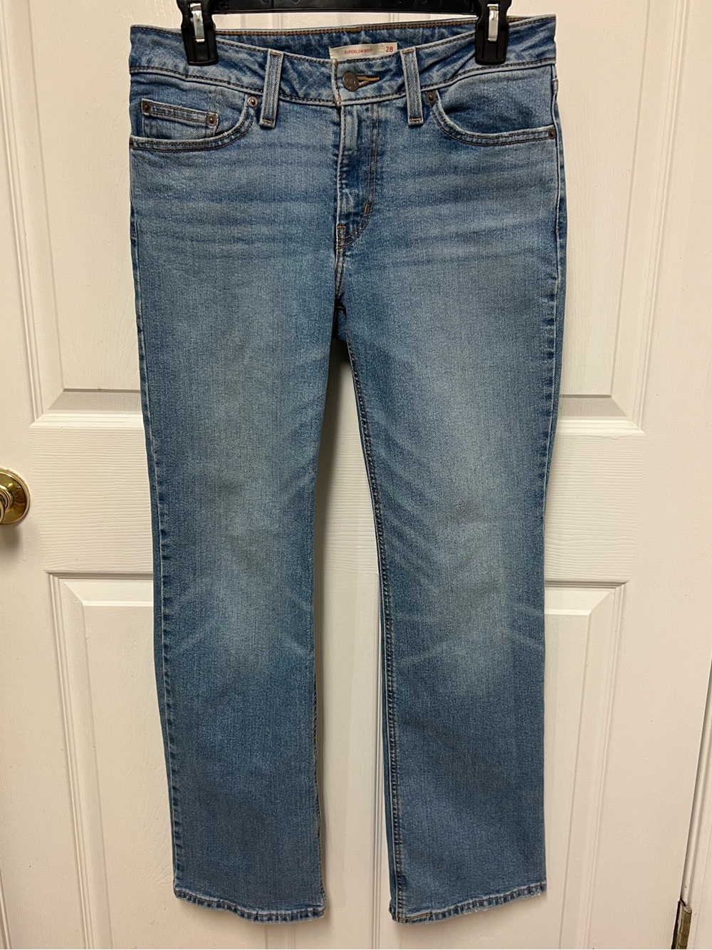 Levi's Women’s Medium Wash Super Low Boot Jeans